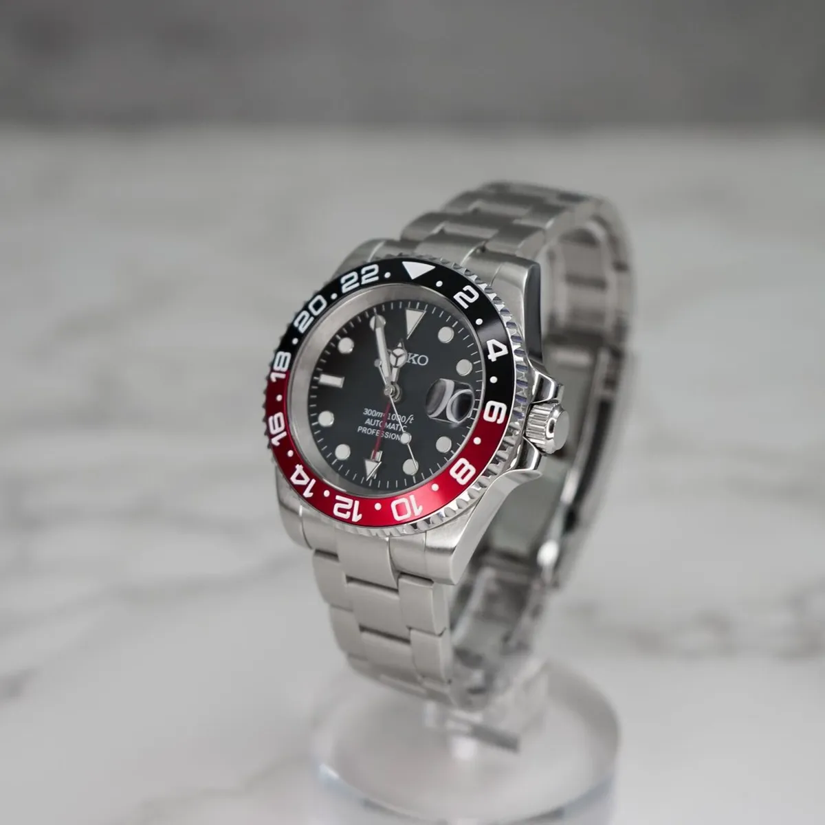 Custom Seiko Mod GMT Automatic 40mm Men’s Watch - Image 3