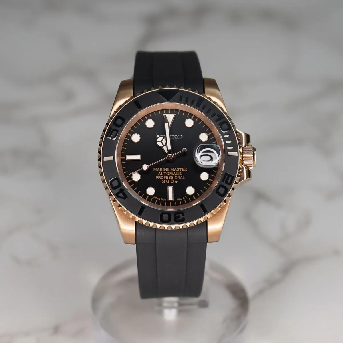 Seiko Mod Yachtmaster Style 40mm Automatic Watch - Image 1