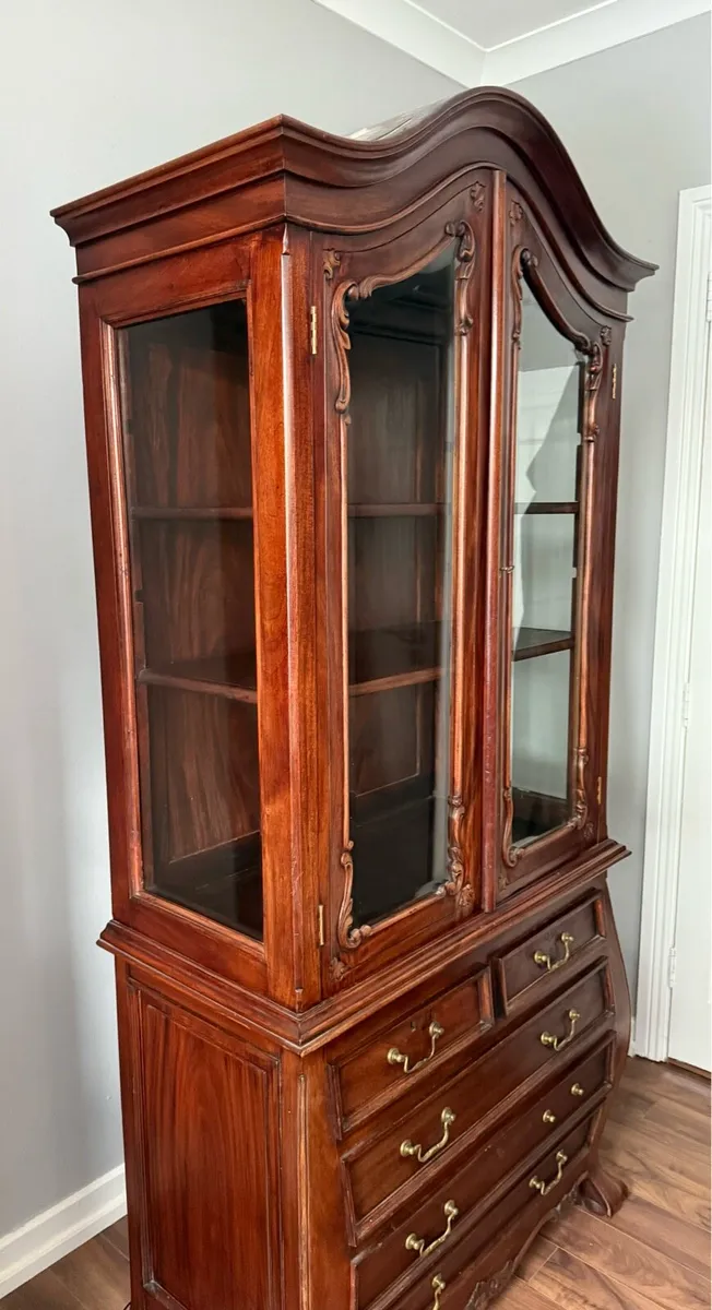 French bookcase bureau display cabinet - Image 3