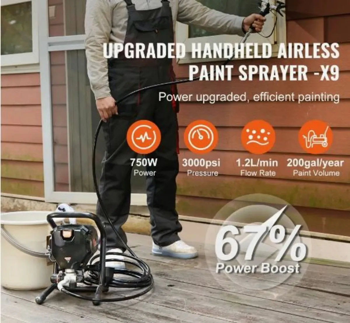 Stand Airless Paint Sprayer, 750W - Image 4