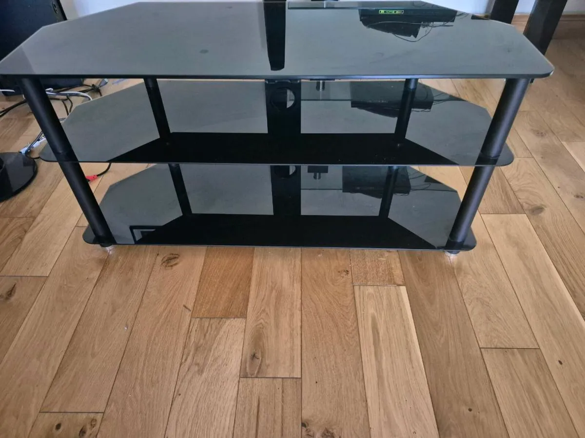 Corner tv unit black