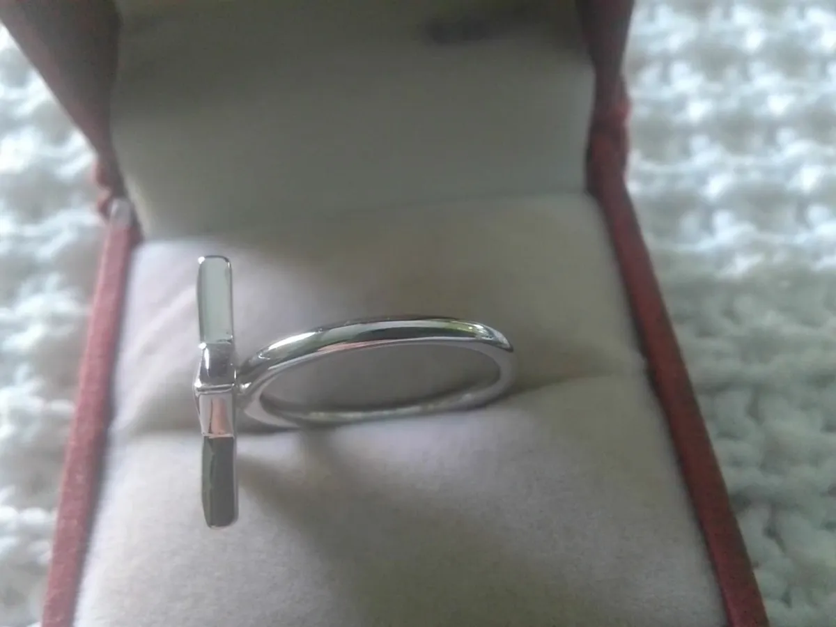 STERLING SILVER DESIGNER STAR RING N NEW - Image 4