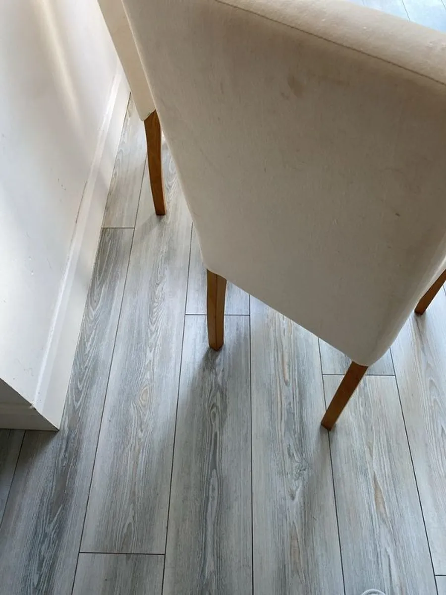Ex Habitat dinning chairs , in good condition  , solid and minus cover . Bergmund Ikea cover works perfectly to cover these - Image 3