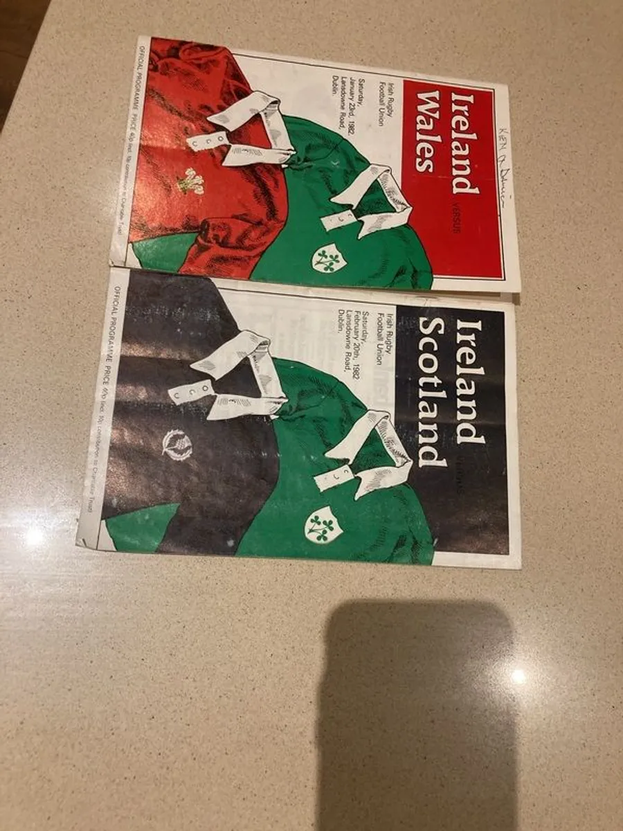 1982 Rugby International programmes - Image 1