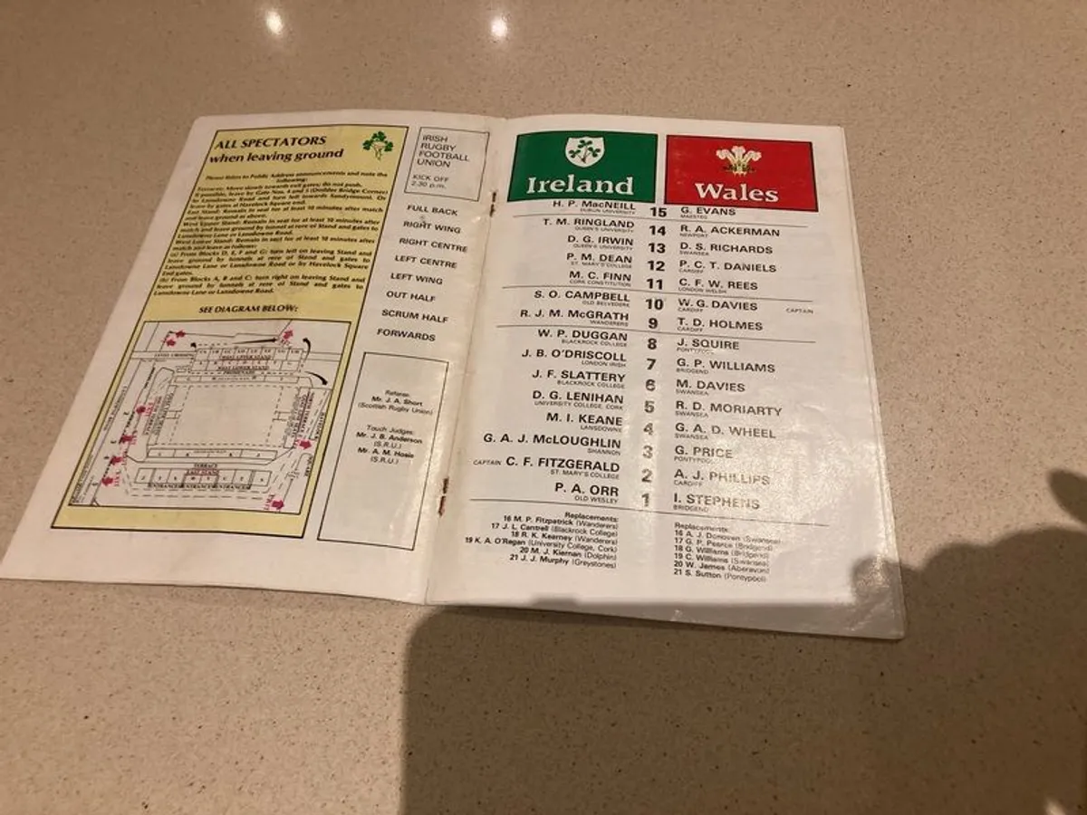 1982 Rugby International programmes - Image 3