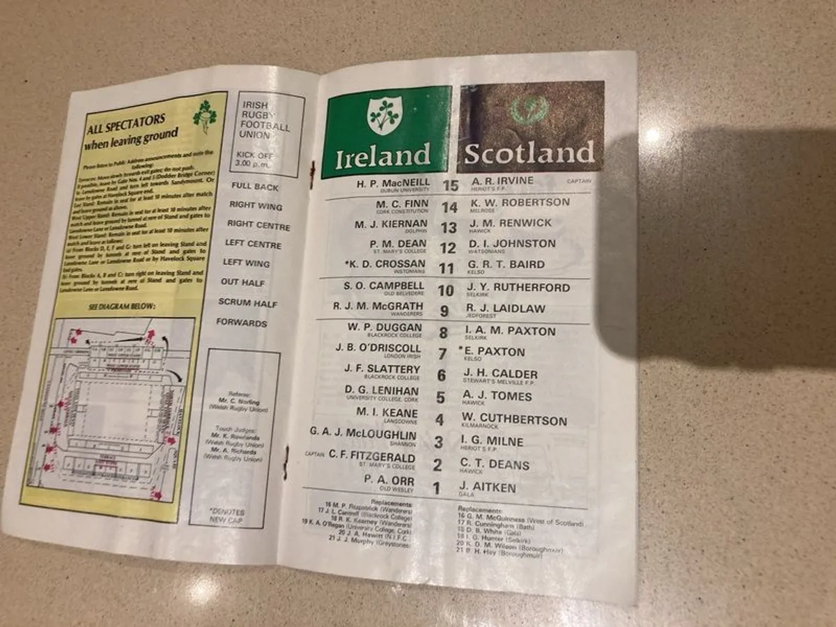 1982 Rugby International programmes - Image 4