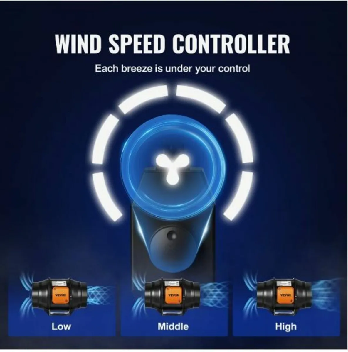 152.4mm Inline Duct Fan HVAC Exhaust Blower Kit - Image 4