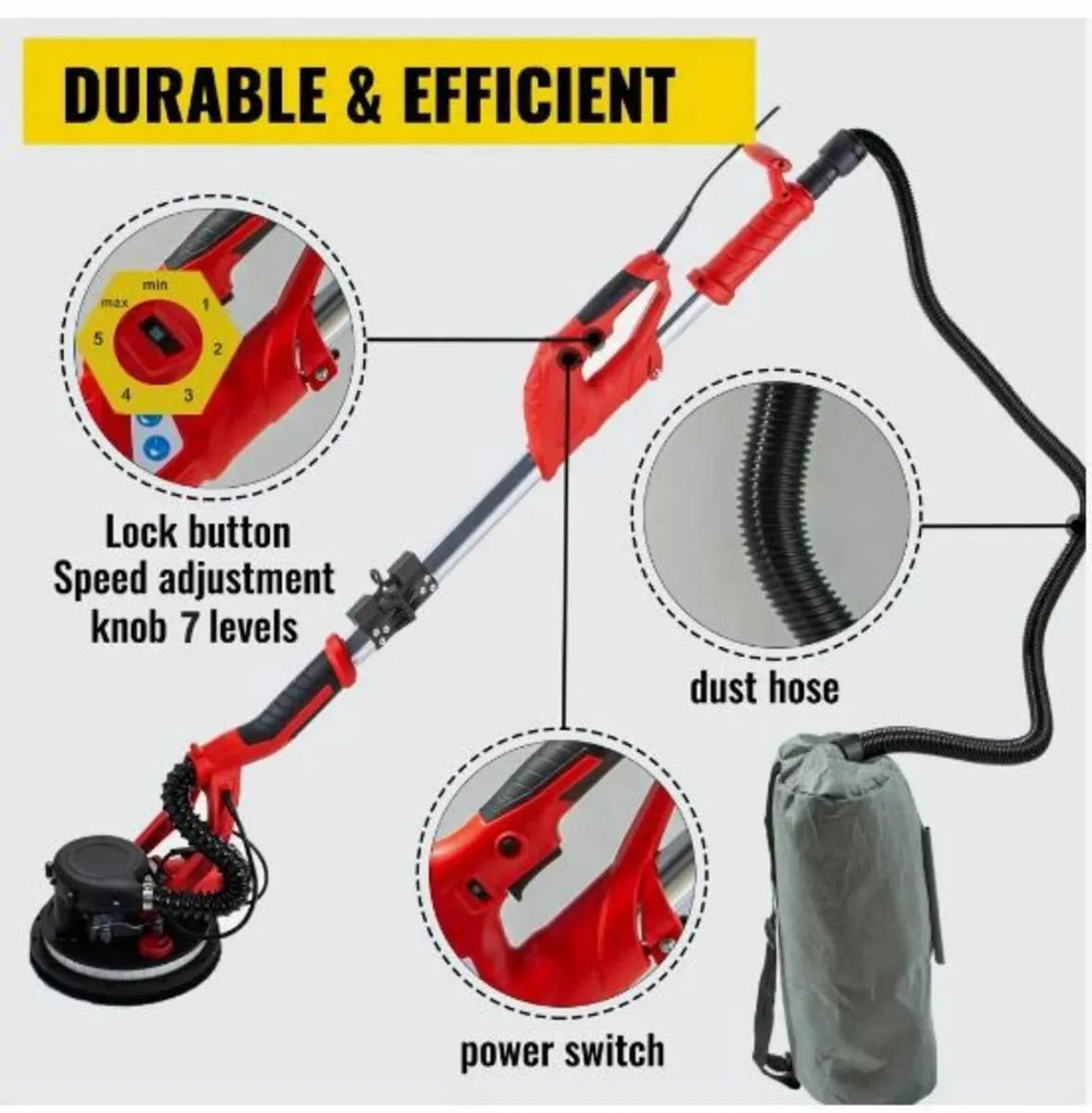 Drywall Sander 750W, Electric Drywall Sander - Image 2