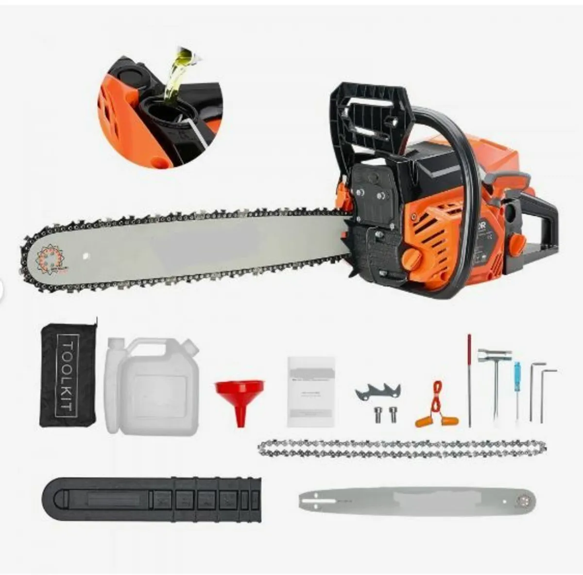 62cc Gas Chainsaw 3.6 HP Gas Powered 20 inch - Image 1