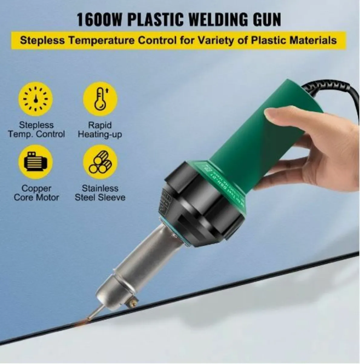 Roofing Welder, 8 Pcs PVC Welding Gun, 1600W - Image 2