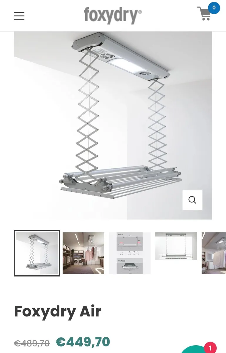 Remote controlled, ceiling clothes dryer - Image 1