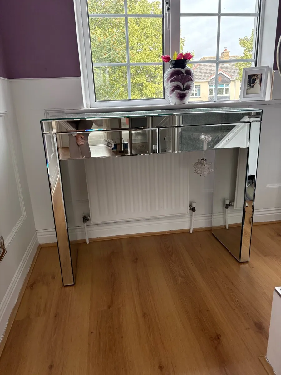 Mirrored console tables
