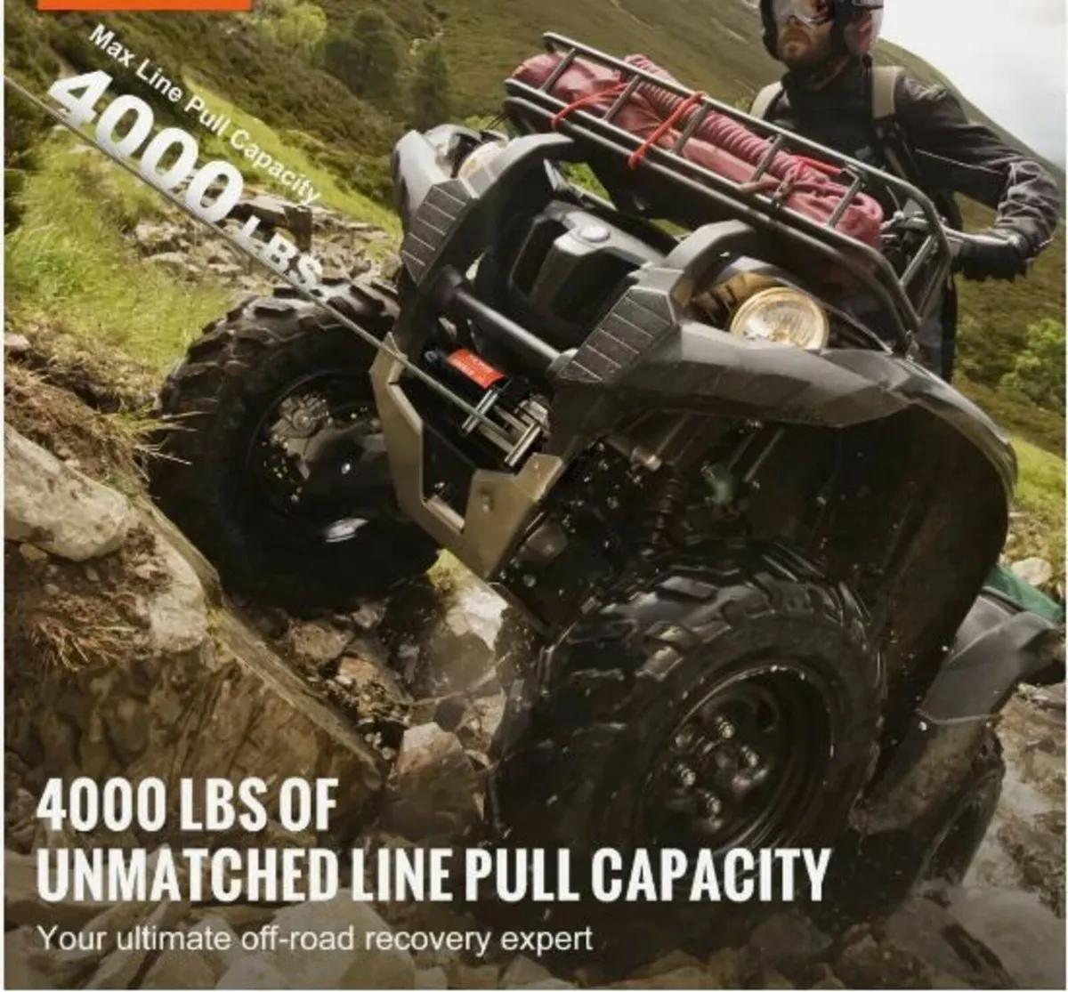 Electric Winch ATV UTV 1814.4 kg Steel - Image 2