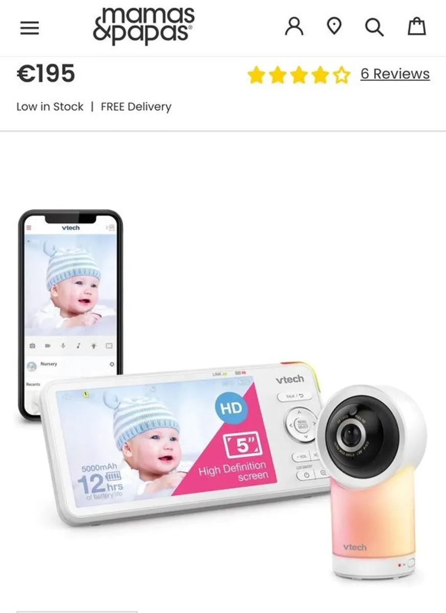 VTECH Baby Monitor - smartphone app compatible - Image 1