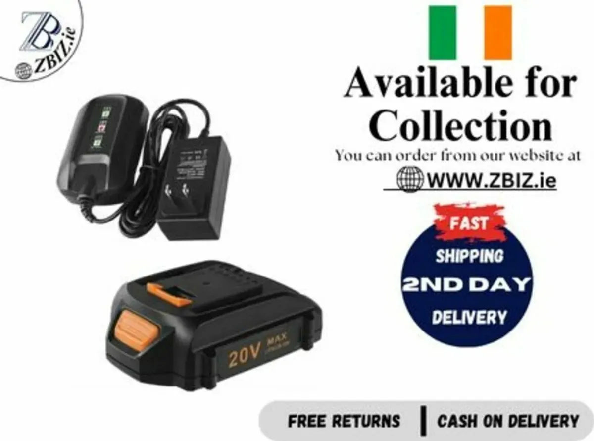 Worx 20V Battery Replacement WA3520 Compatible - Image 1