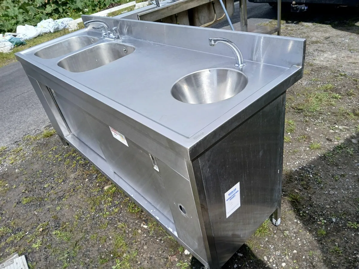 Stainlesd steel cabbibet double sink unit.... - Image 4