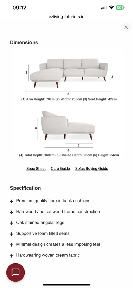 EZ Living - Avery Sofa (in original packaging) - Image 4