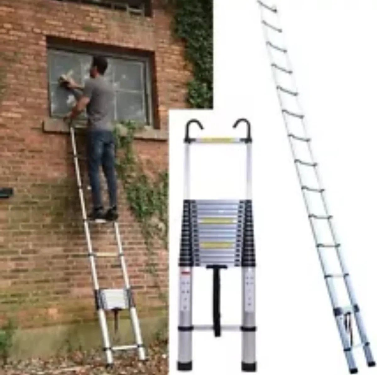 6.2m Metre Telescopic Ladder 20.3ft NEW - Image 3