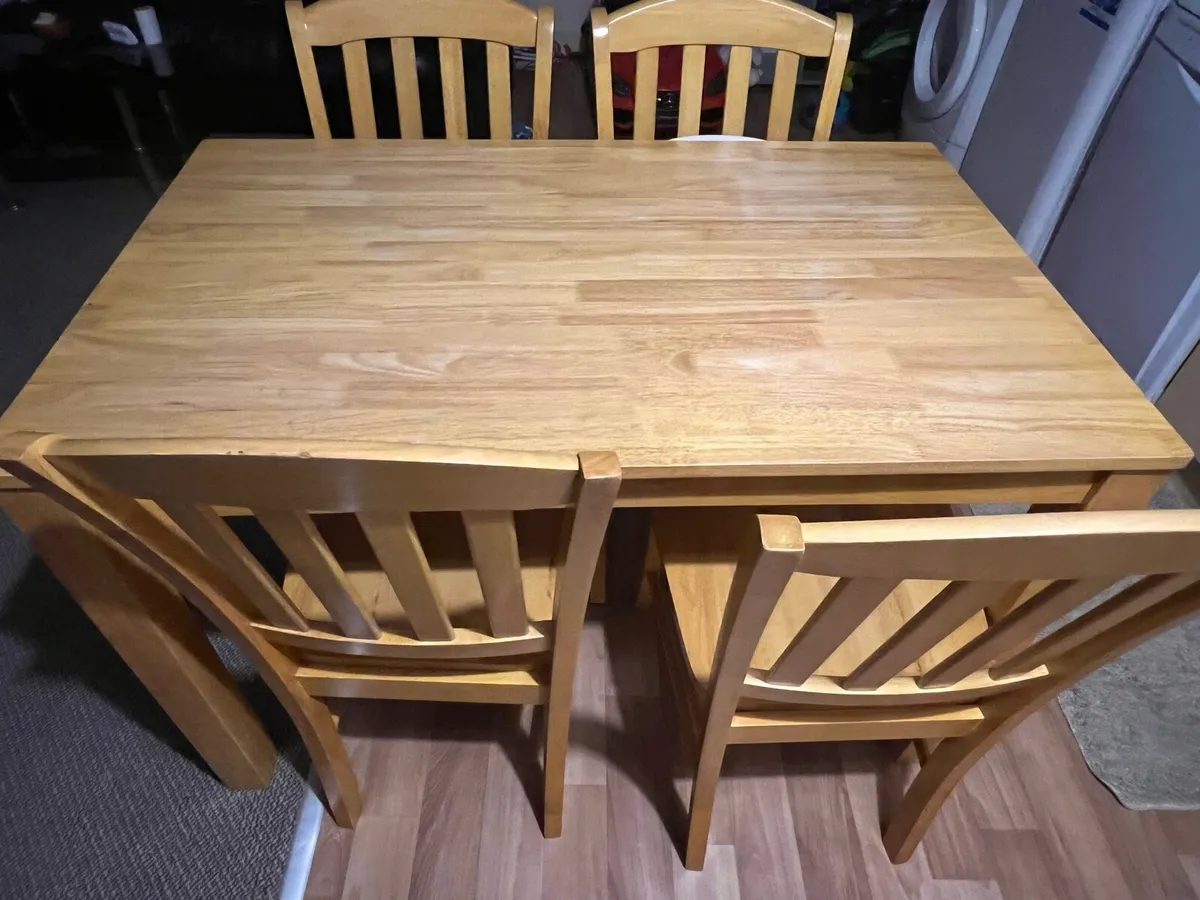 Dinner table + 4 chairs - Image 3