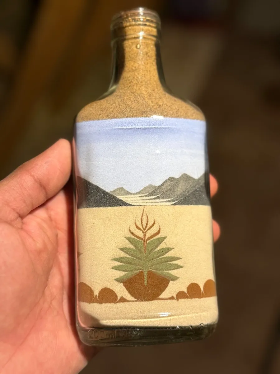 Namibian Sand Art Bottle – Handmade Souvenir - Image 1