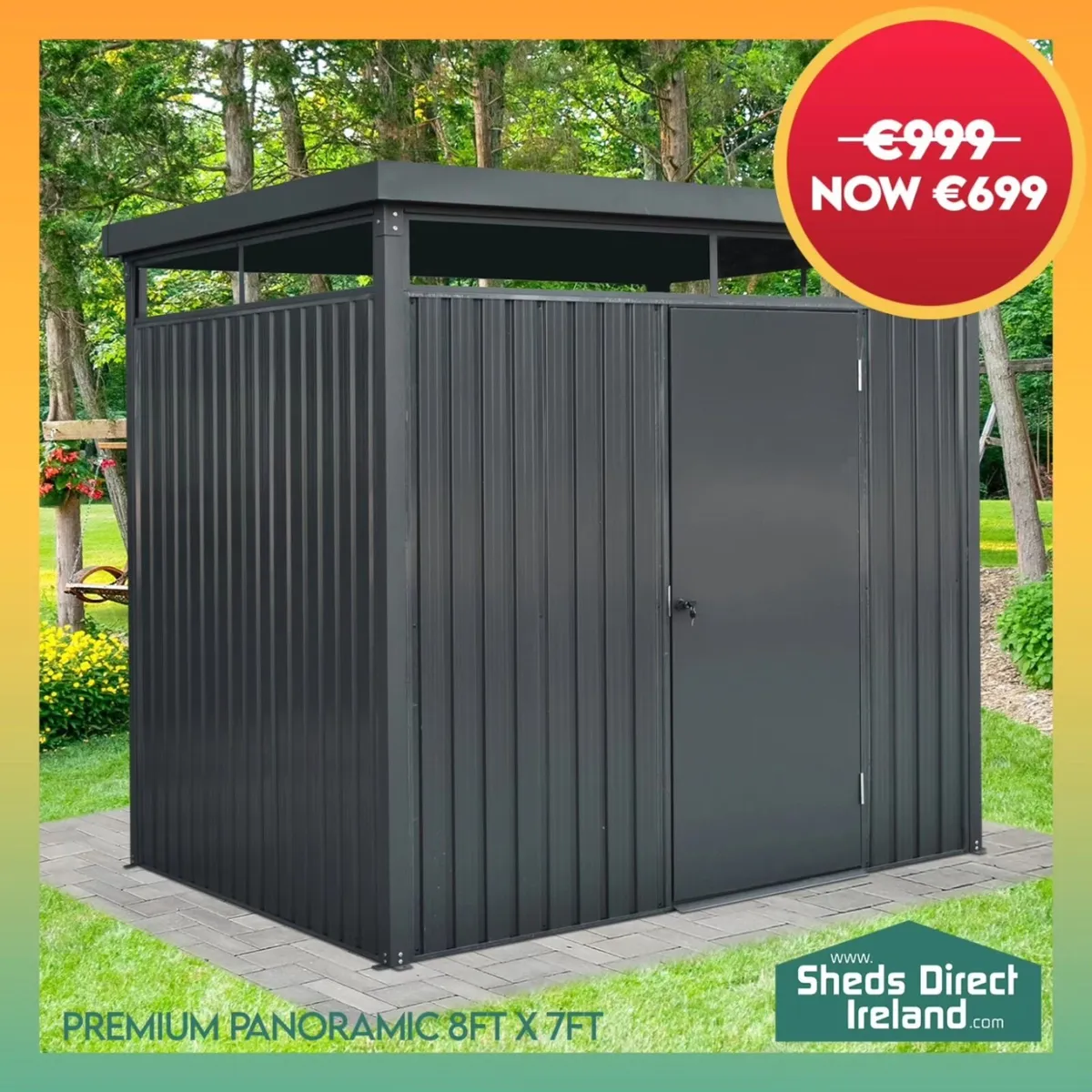 Premium Panoramic Shed (8ft x 7ft) - Image 1