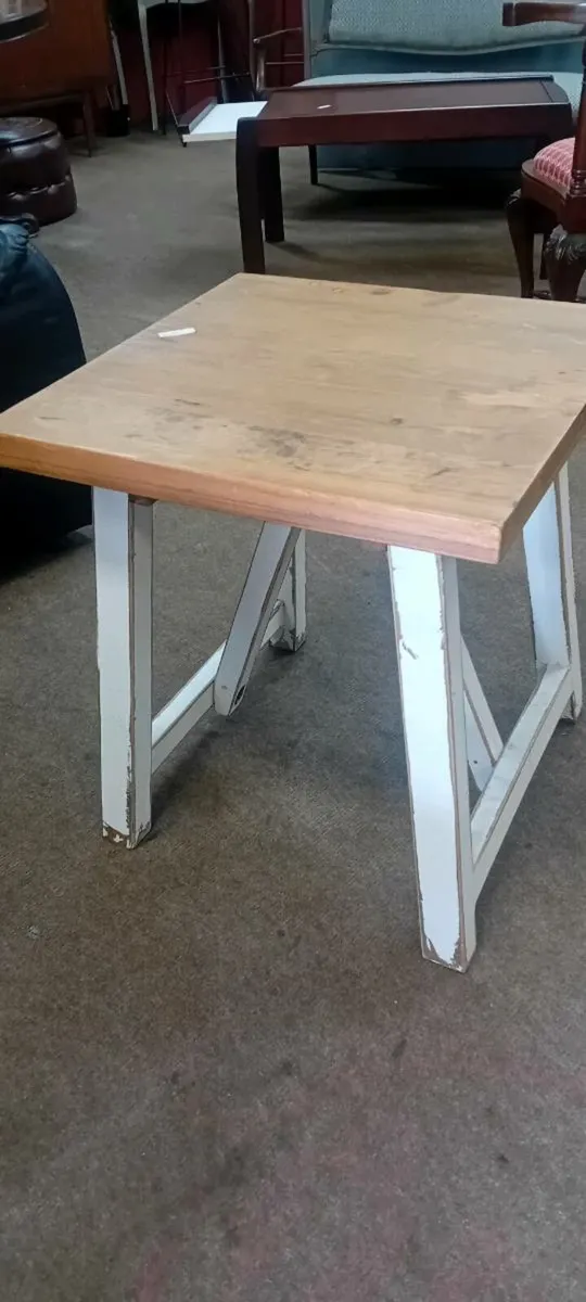 Wood Topped Plant Table