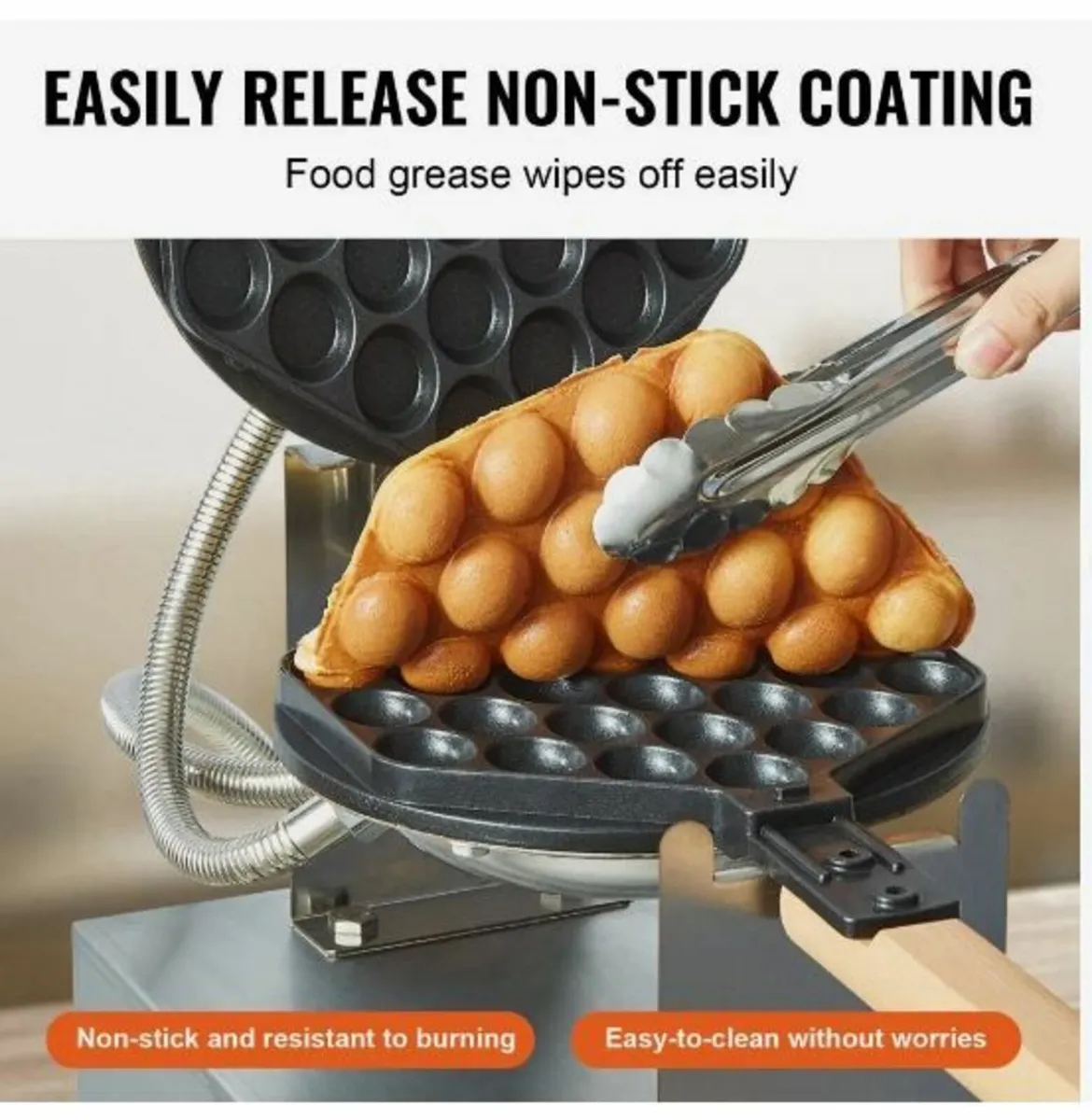 Commercial Bubble Waffle Maker Egg - Image 4