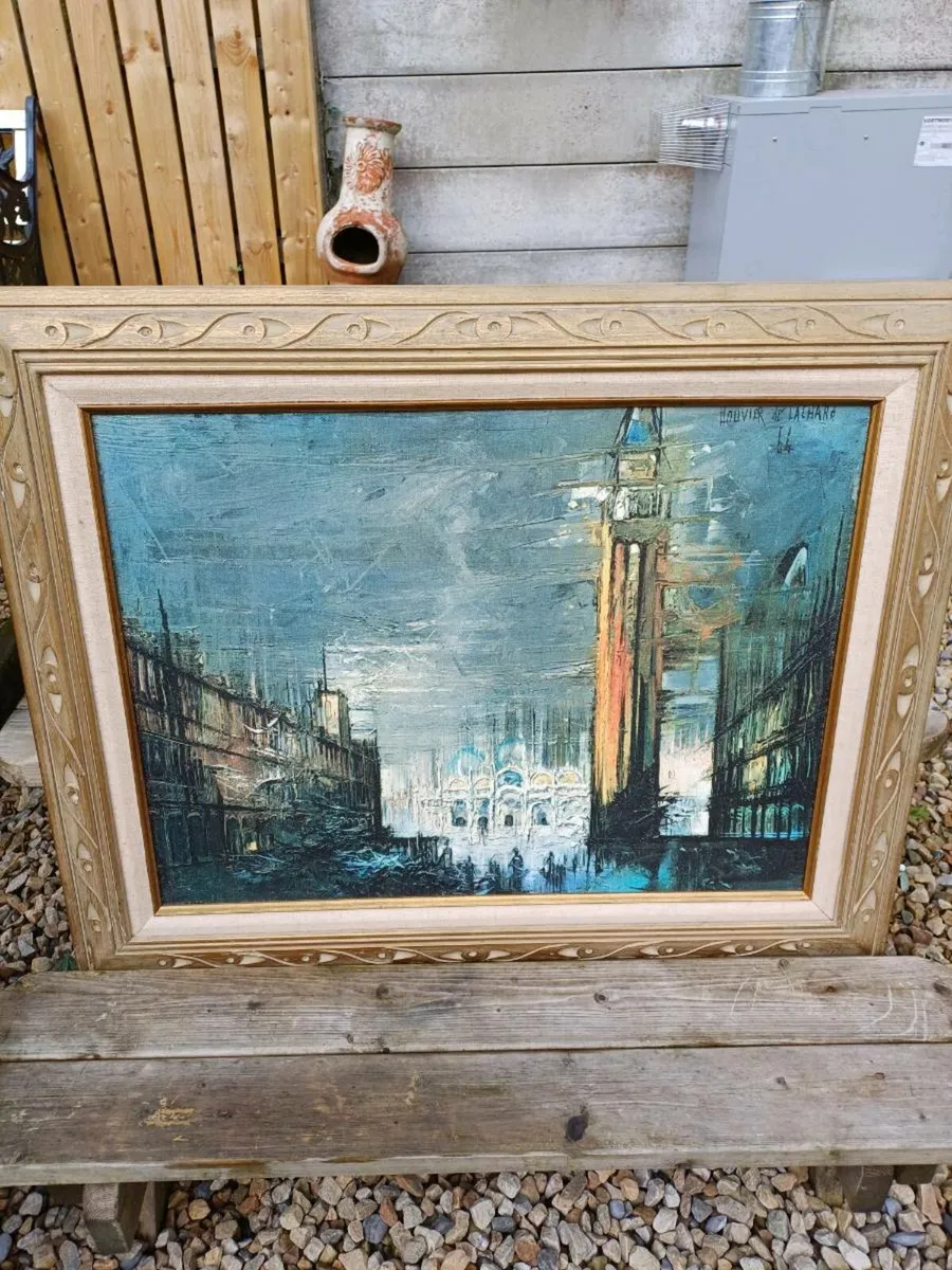 Vintage Original Oil on Canvas Painting - Image 1