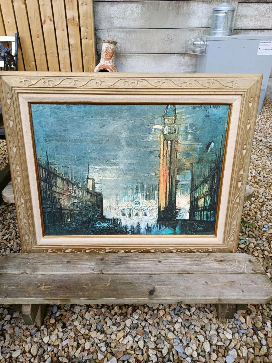 Vintage Original Oil on Canvas Painting - Image 3