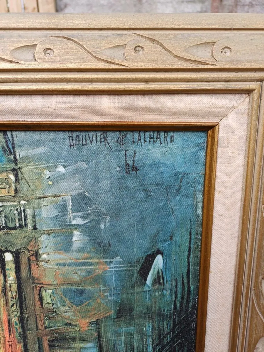 Vintage Original Oil on Canvas Painting - Image 4