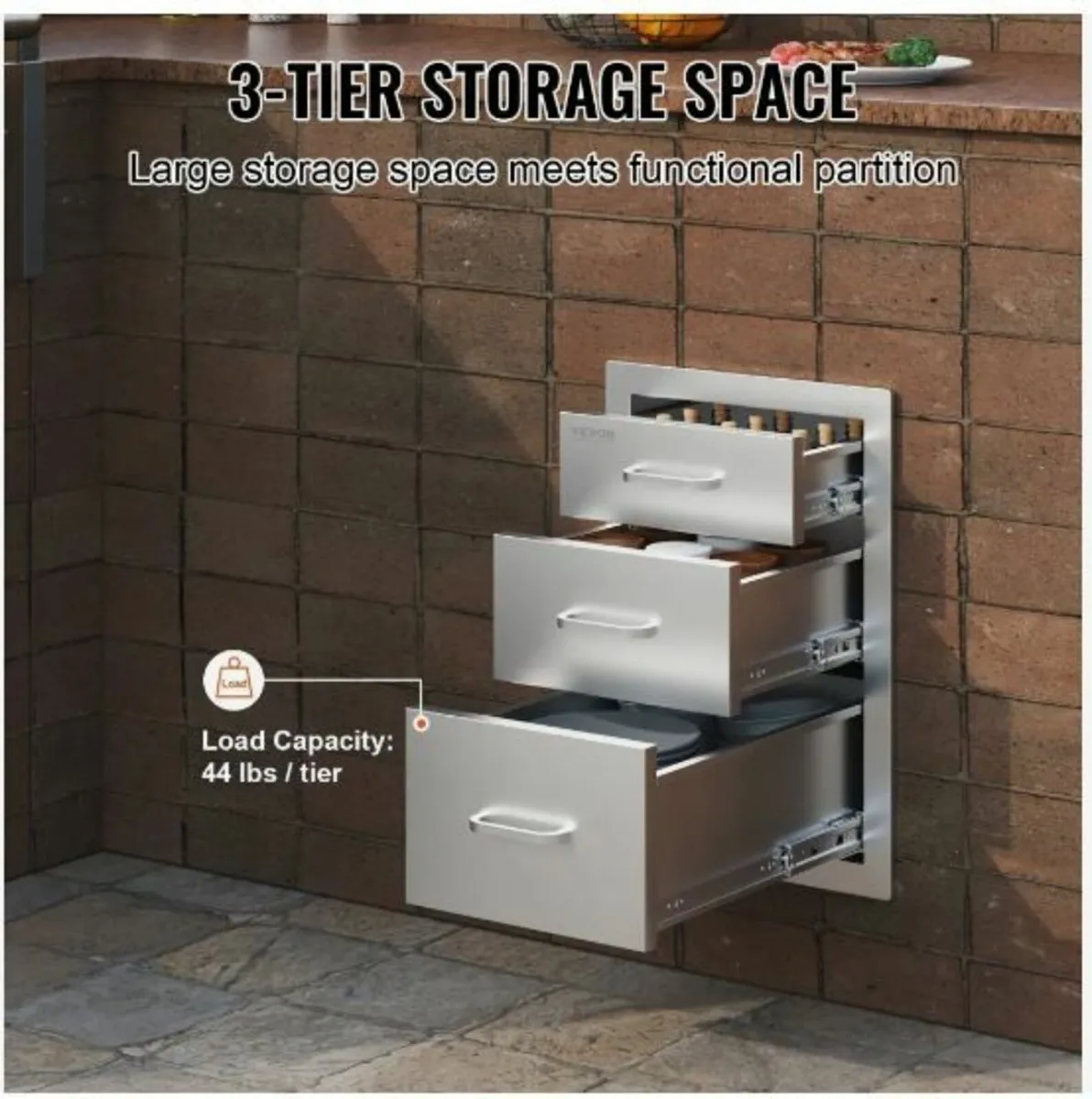 Stainless Steel 3 Chest Of Drawers - Image 3