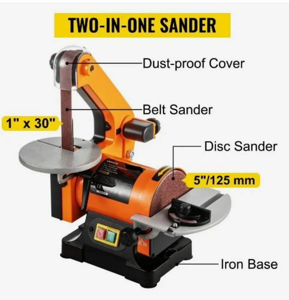 Electric Belt Grinder Sander 5 Inch - Image 2