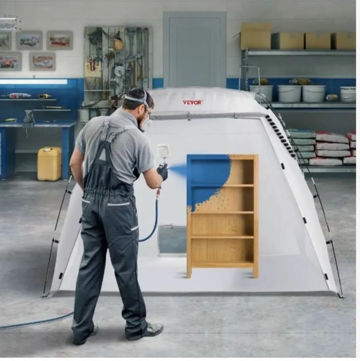 Spray Paint Shelter, 3.0m x 2.1m x 1.8m Portable - Image 4