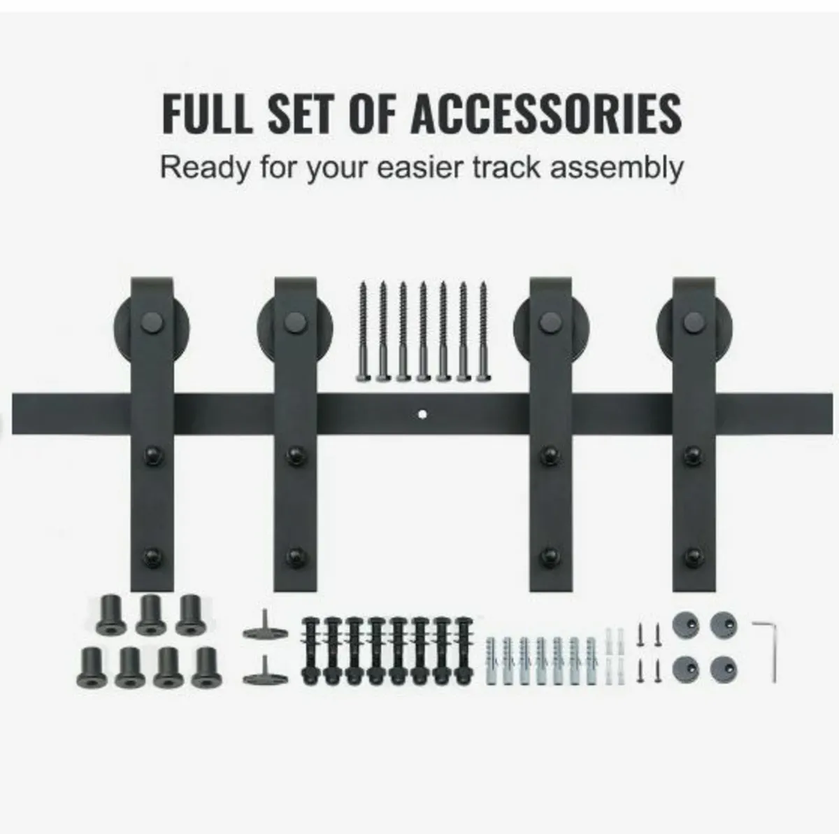 243.8 cm Sliding Barn Door Hardware Kit - Image 1