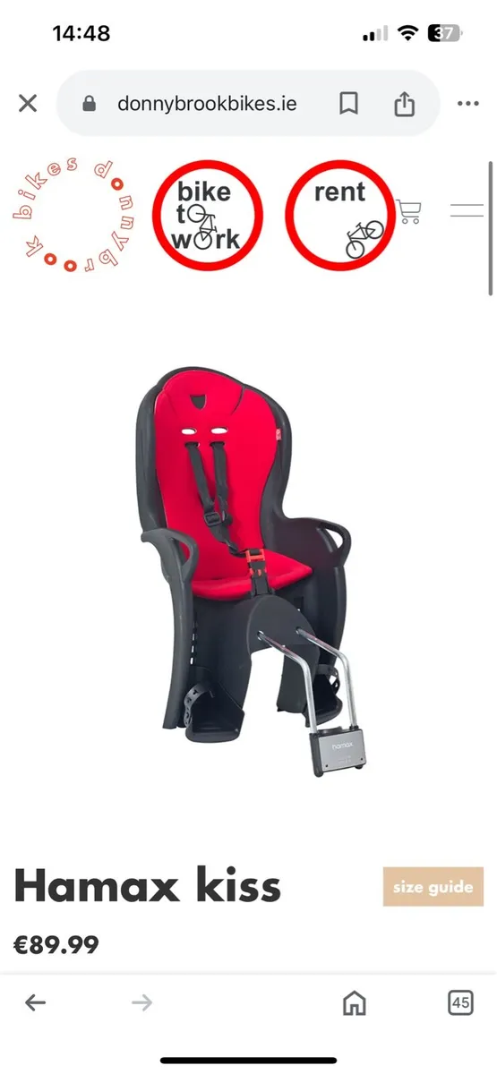 Hamax child bike seat - Image 3