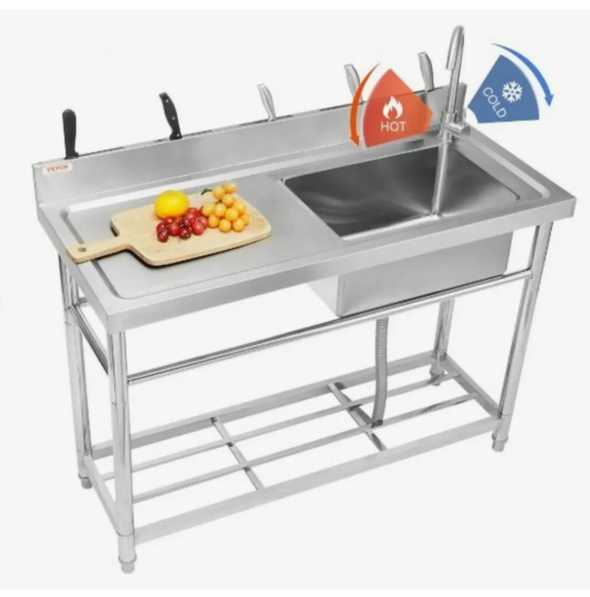 Stainless Steel Utility Sink, Free Standing - Image 1