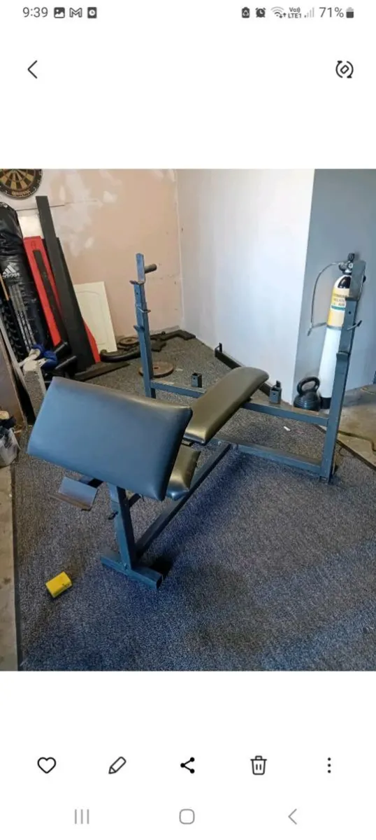 Heavy duty multi bench and weights - Image 2