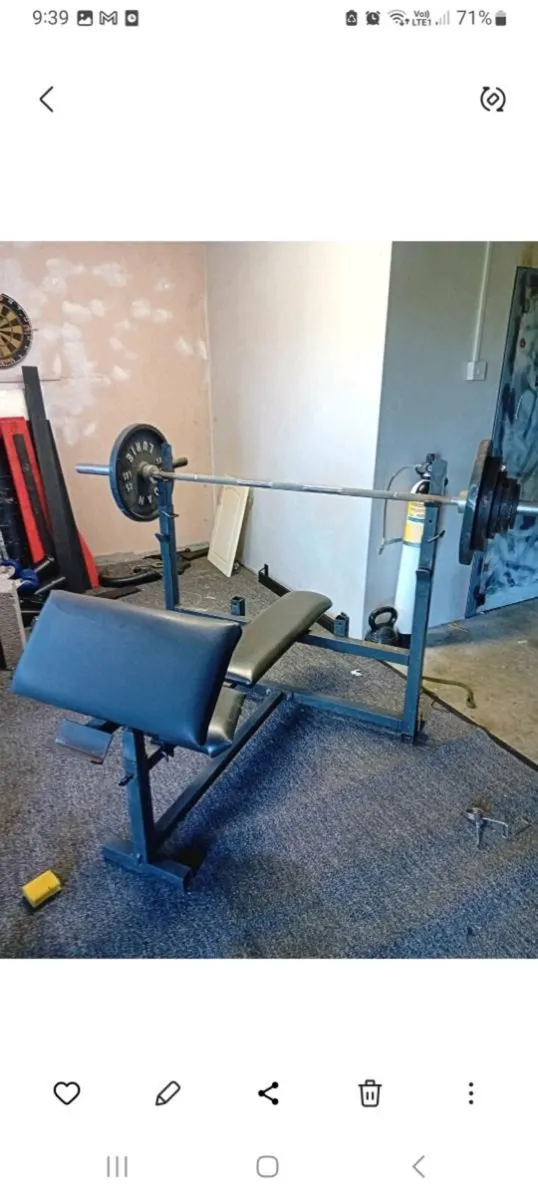 Heavy duty multi bench and weights - Image 3