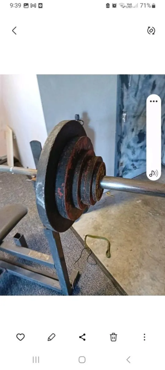 Heavy duty multi bench and weights - Image 4