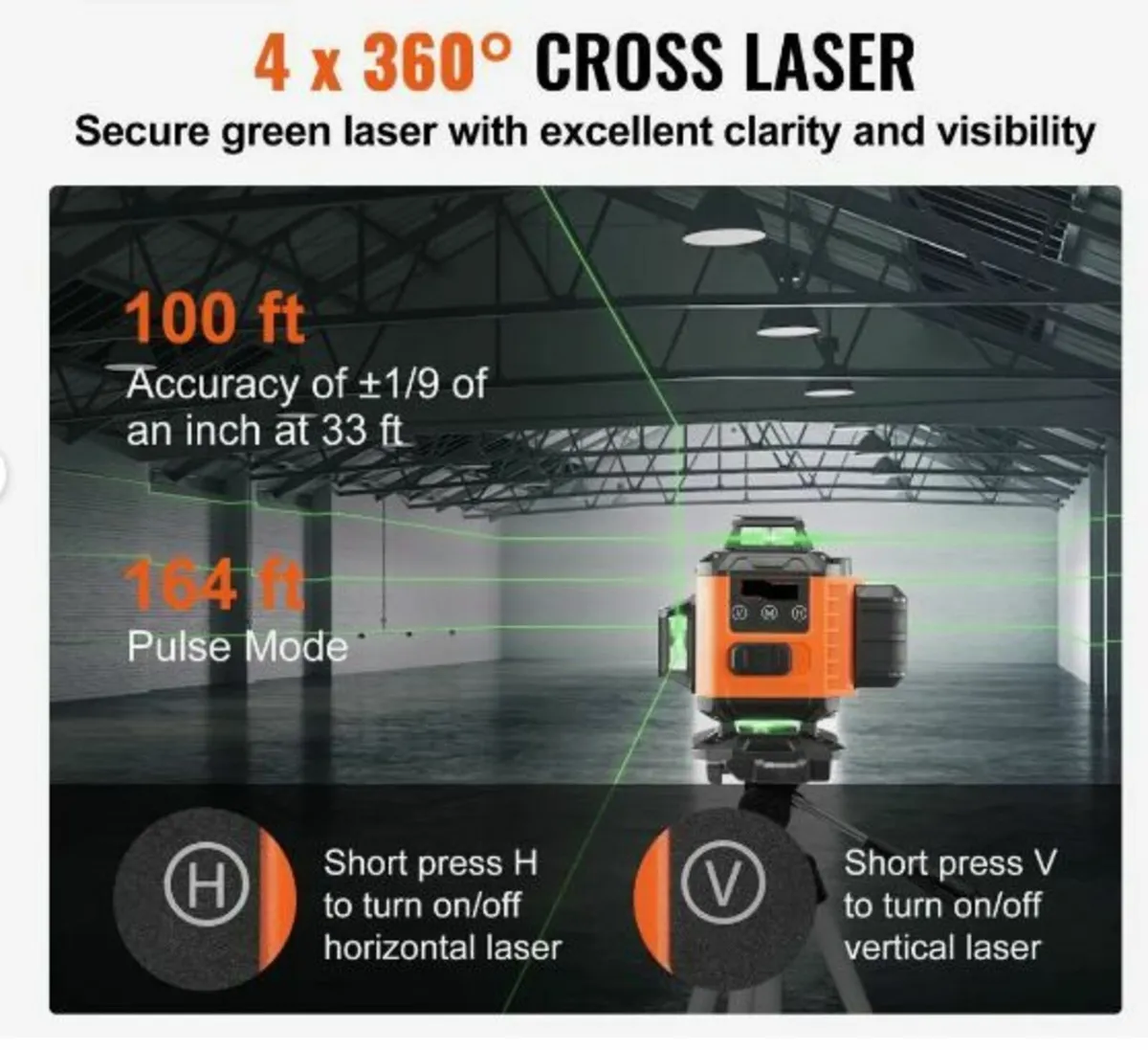 Laser Level 3048 cm Green Cross Line - Image 2