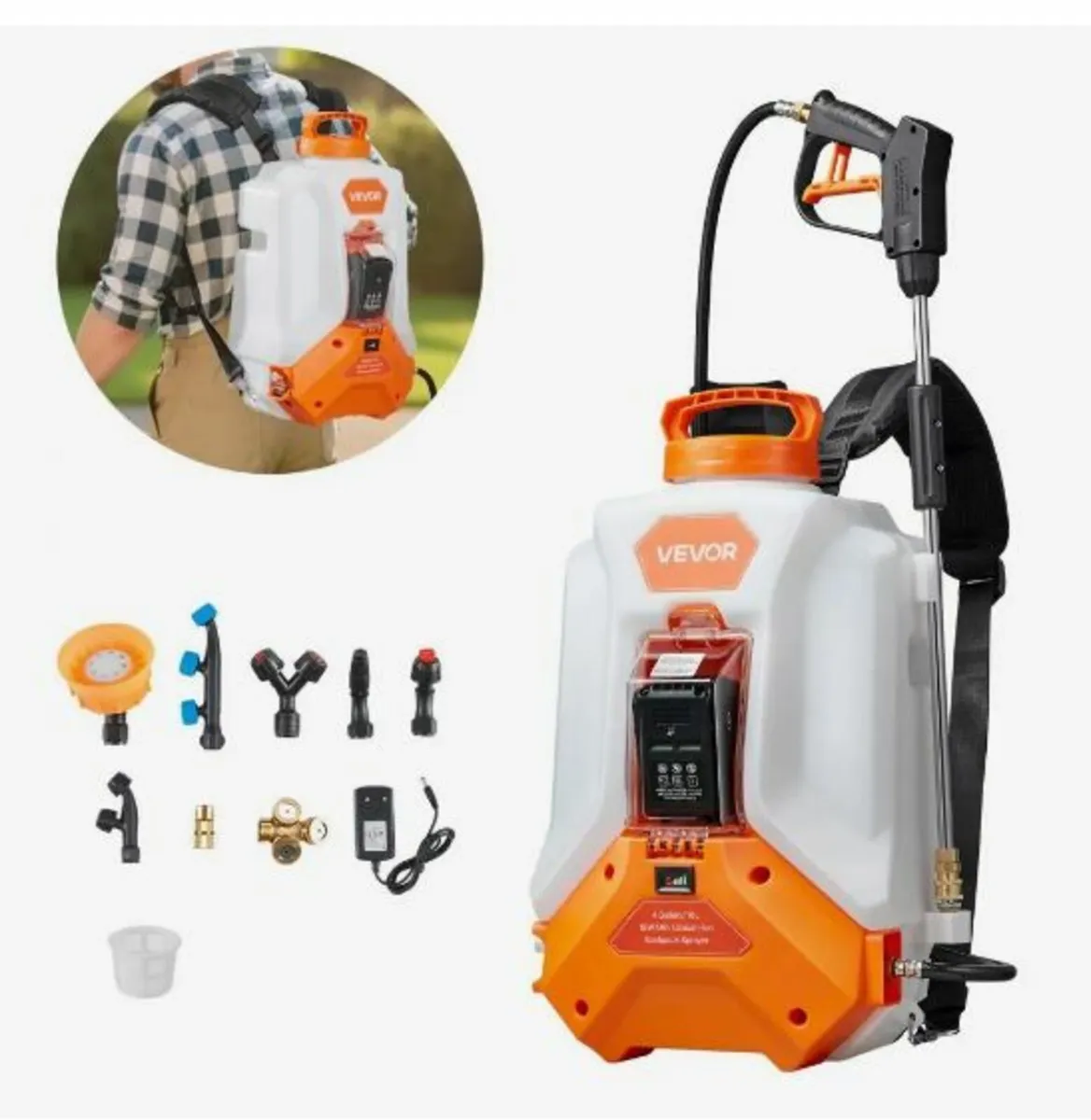 4 Gal Battery Powered Backpack Sprayer - Image 1
