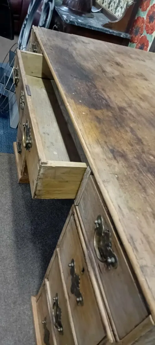 Victorian Era Stripped Pine Office Desk - Image 3