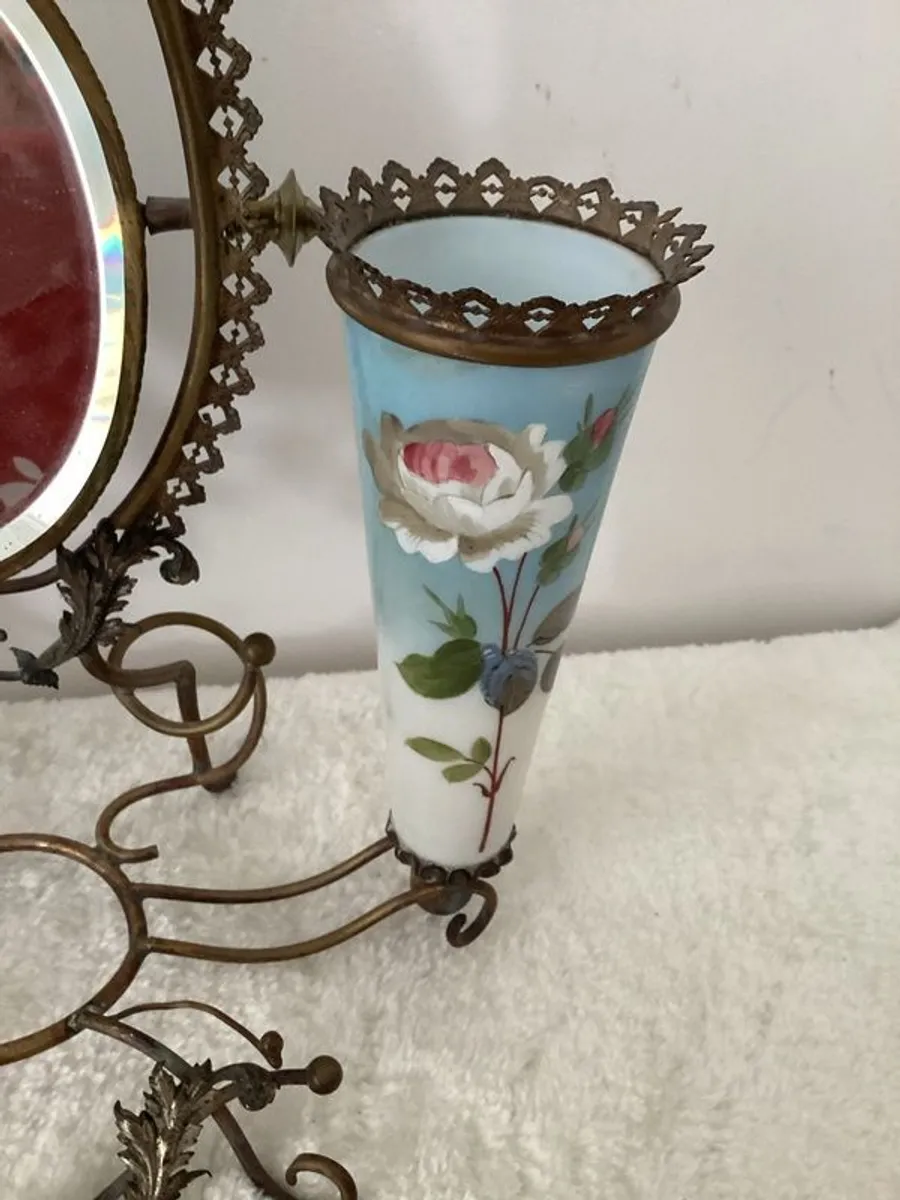French 'Palais  Royal' 19th century dressing table trinket vase stand - Image 3