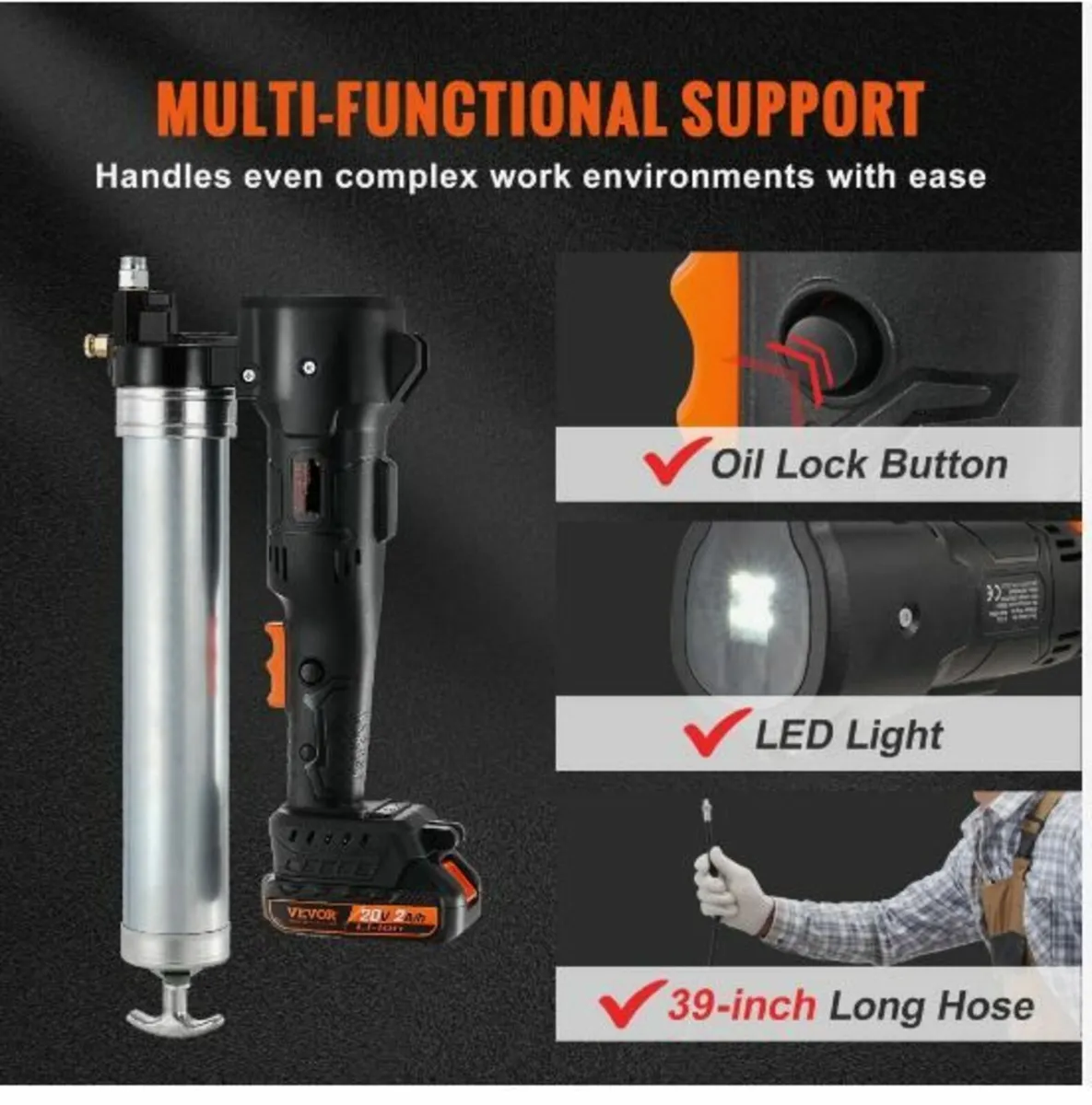 Cordless Grease Gun Electric 20 Volt - Image 4