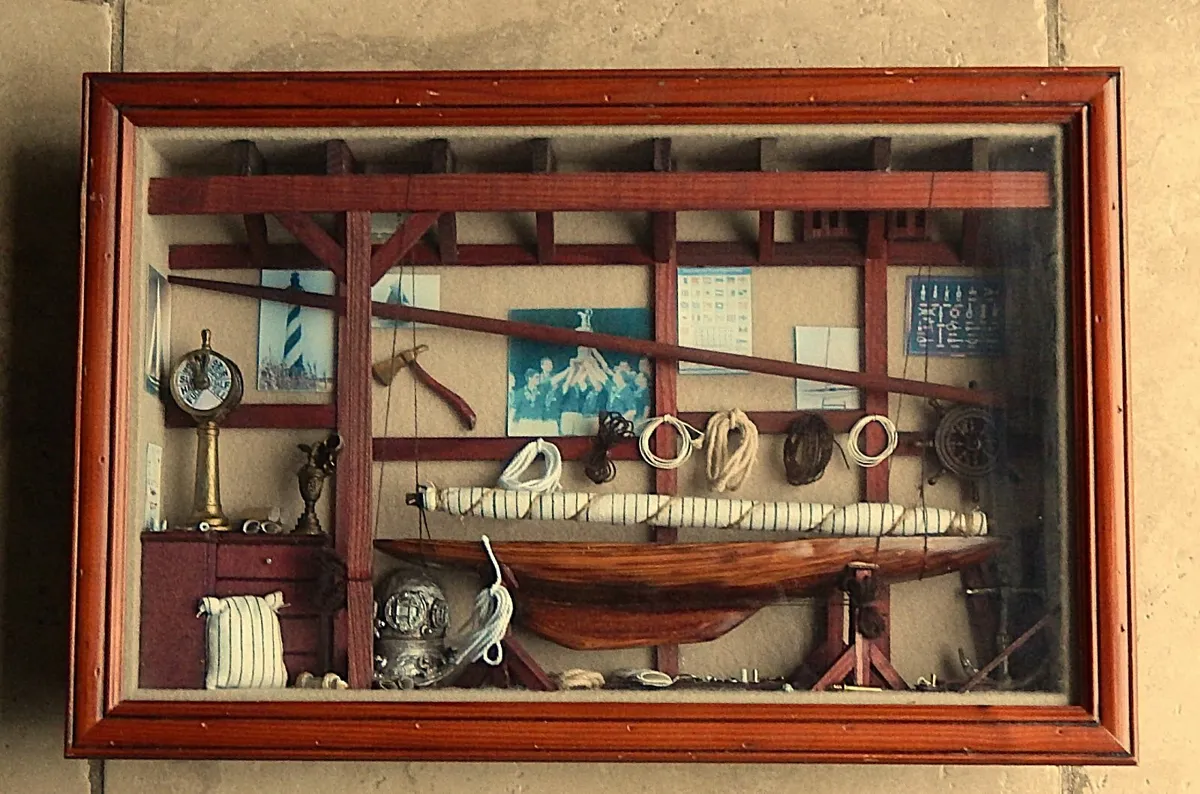 Shadow Box Diorama of America’s Cup Sailing Yacht - Image 2