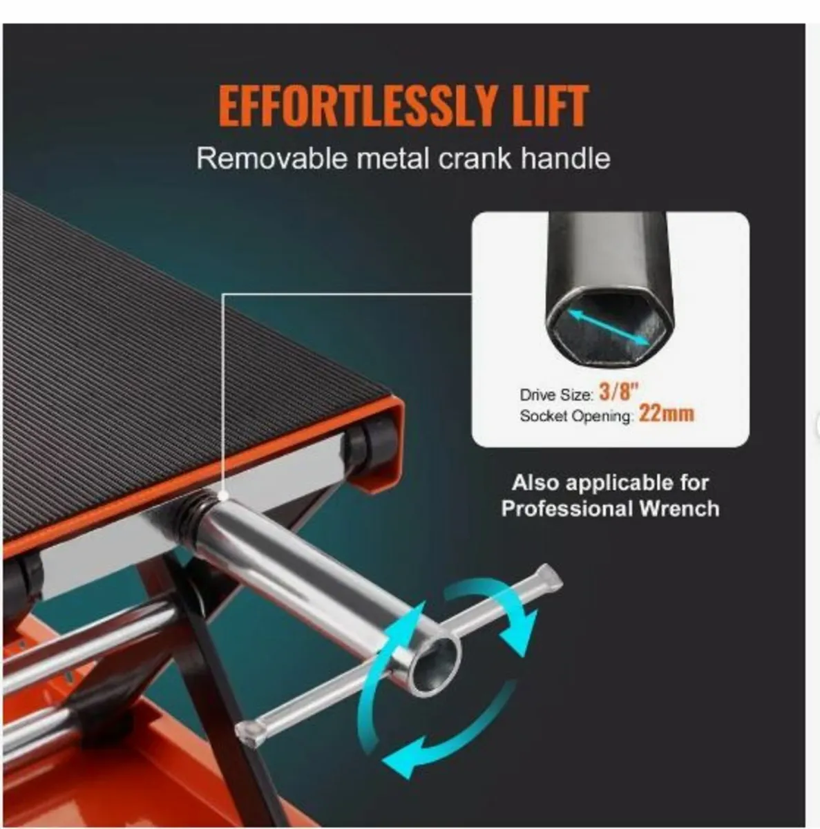 Motorcycle Scissor Jack Lift 499.5 kg Wide - Image 3