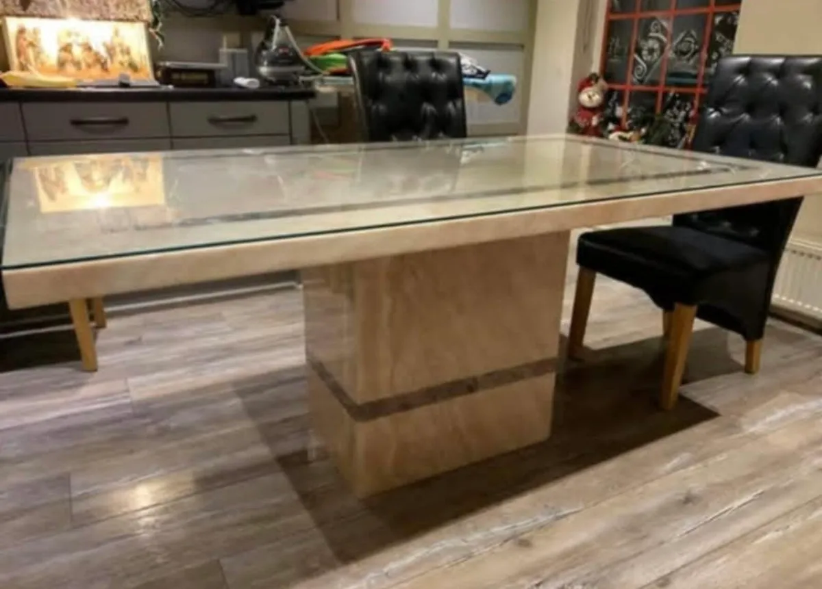 1.8m Italian marble table - Image 3