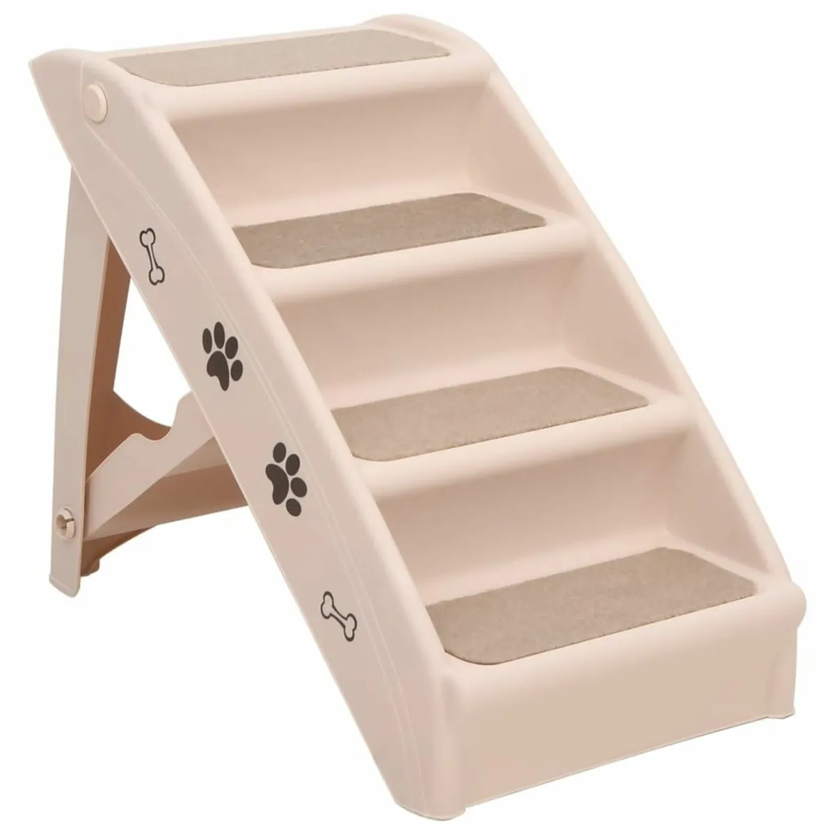 Folding Dog Stairs Cream 62x40x49.5 cm - Image 2