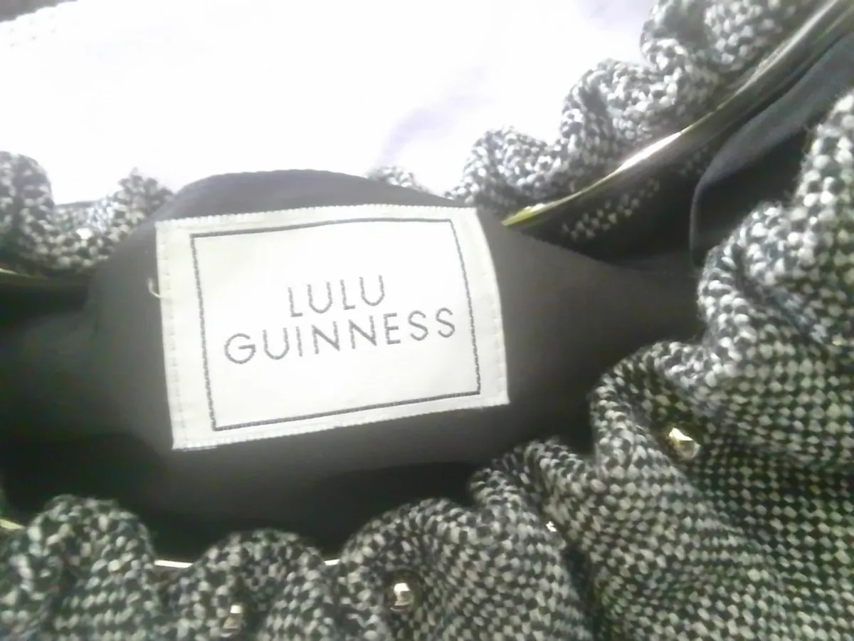 LULU GUINNESS TWEED & LEATHER HANDBAG AS NEW - Image 3