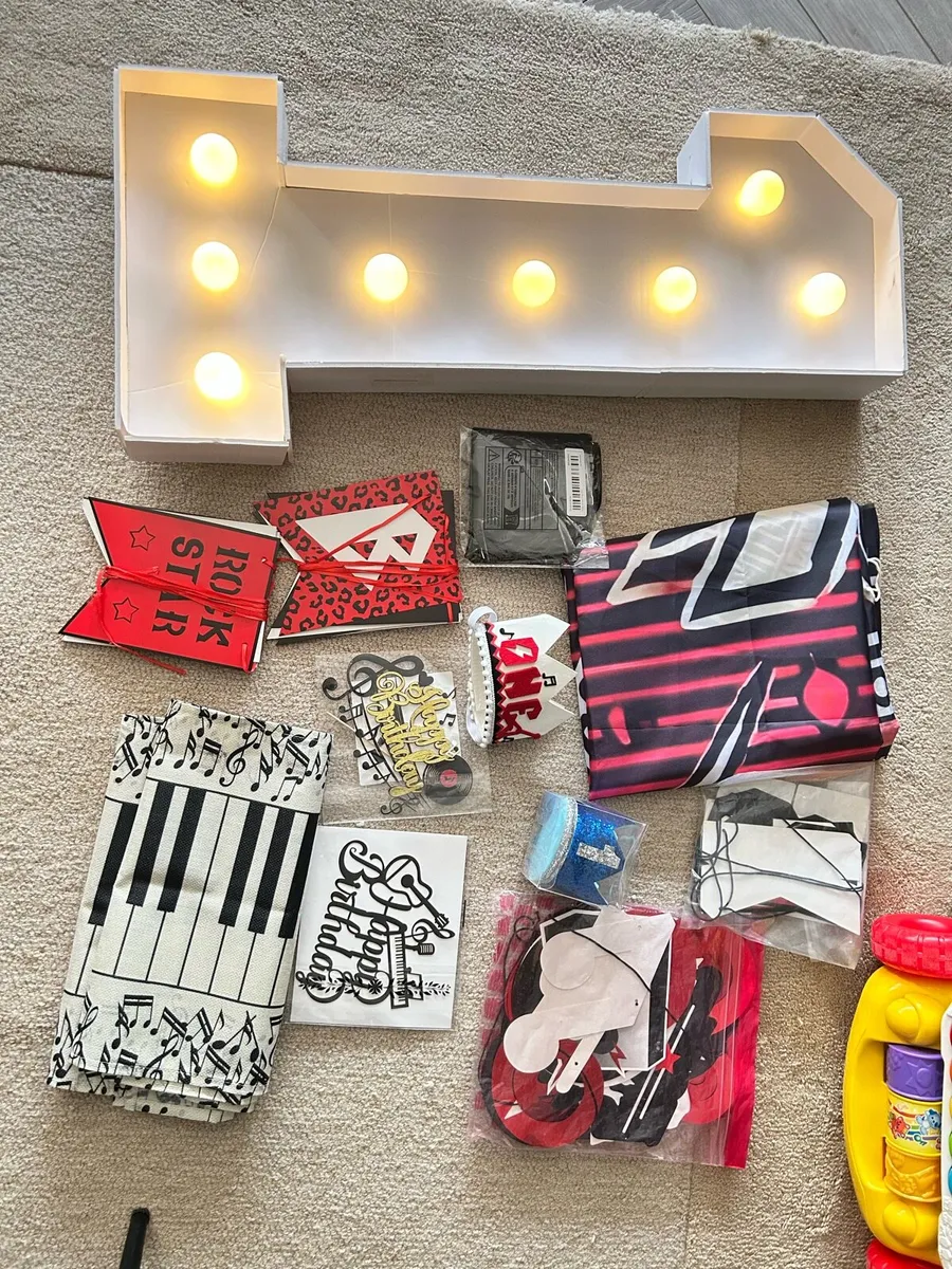 Rock and Roll Birthday Decorations - Image 1
